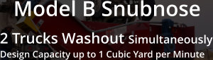 Model B Snubnose 2 Trucks Washout Simultaneously Design Capacity up to 1 Cubic Yard per Minute